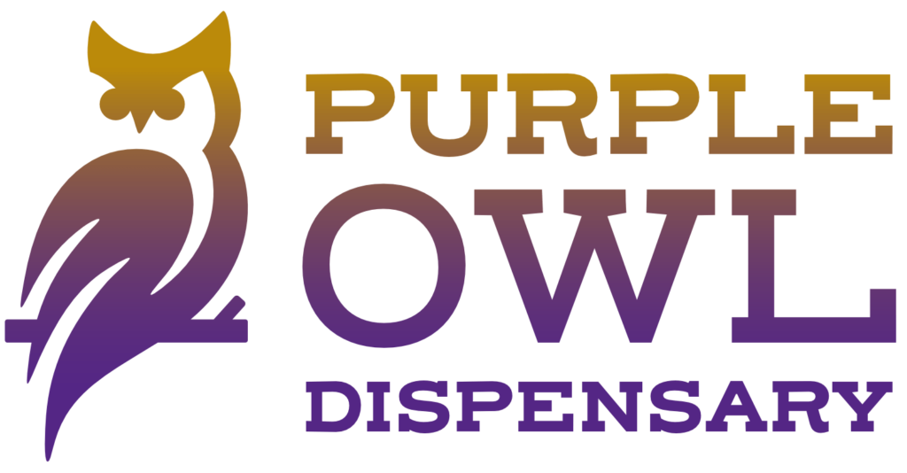 Purple Owl Dispensary - Westchester NY Legal Cannabis - Gradient Horizontal Logo