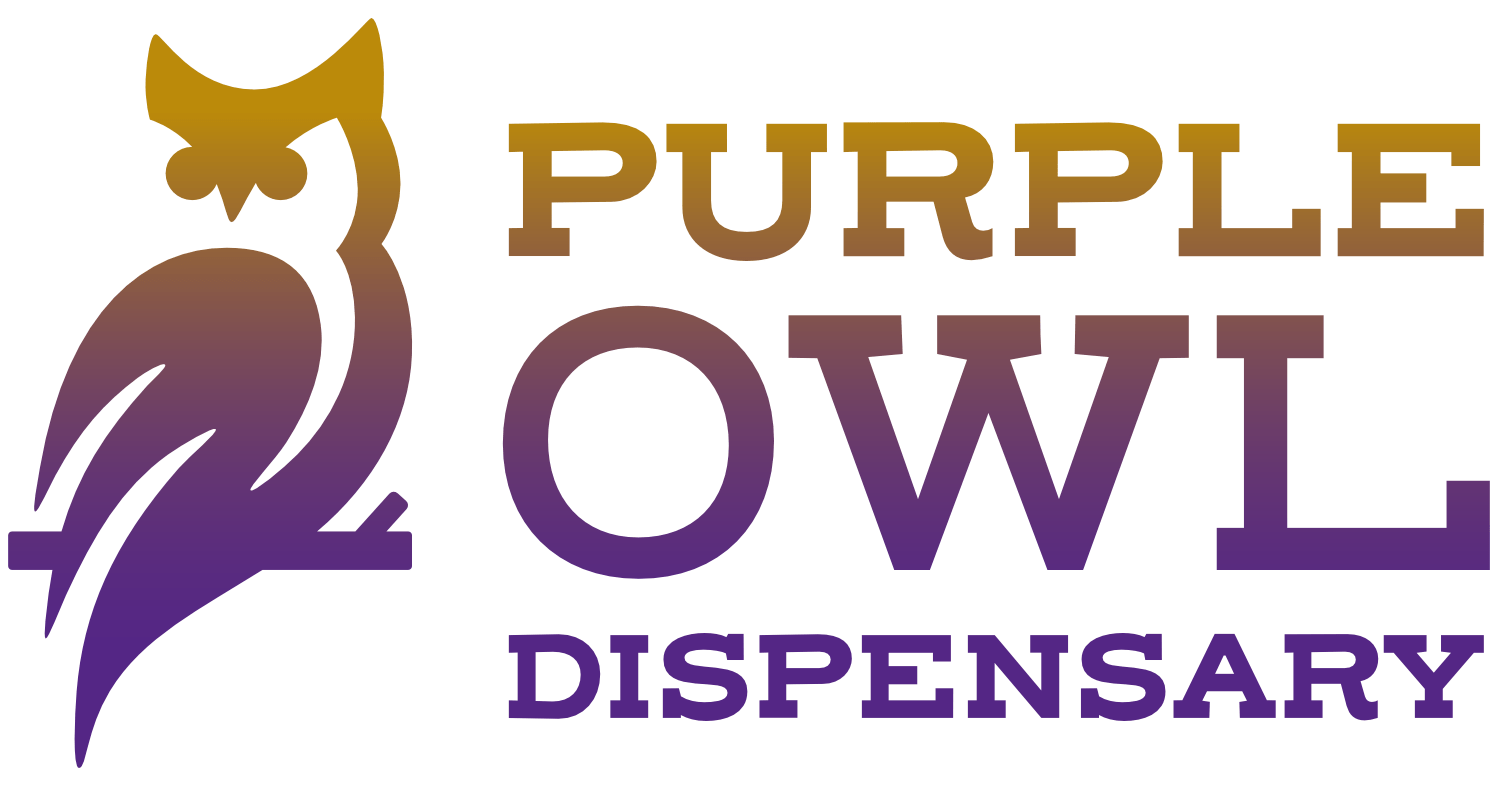 Purple Owl Dispensary - Westchester NY Legal Cannabis - Gradient Horizontal Logo
