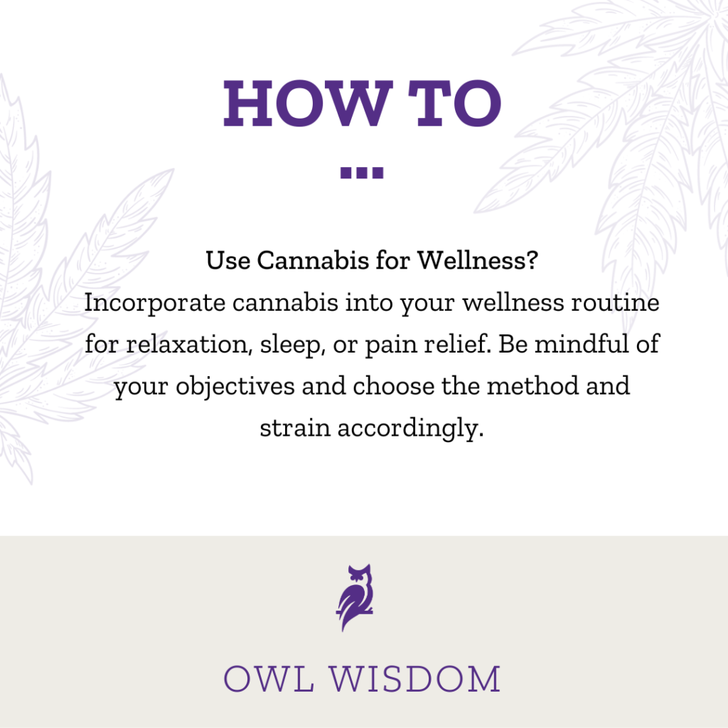 Purple Owl Dispensary - How to use cannabis for wellness - 05-01-2024